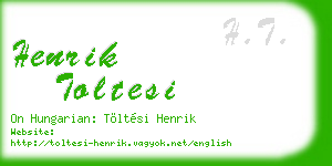 henrik toltesi business card