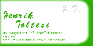 henrik toltesi business card